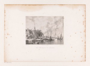 Gezicht op Dordrecht met de Groothoofdspoort