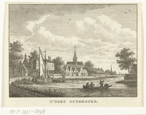 Gezicht op dorp Oudshoorn