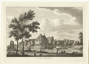 Gezicht op dorp Sloterdijk aan Haarlemmertrekvaart