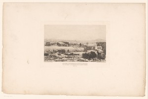 Gezicht op een bastion aan de ingang van Versailles