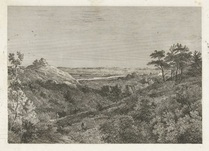 Gezicht op een beekdal bij Doorwerth