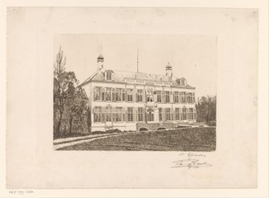 Gezicht op een buitenhuis