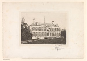 Gezicht op een buitenhuis