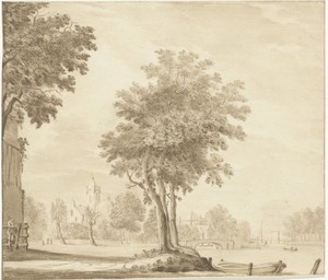 Gezicht op een dorp
