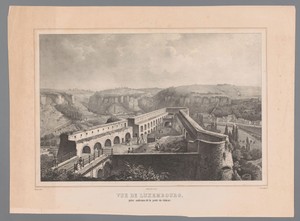 Gezicht op een fort in Luxemburg