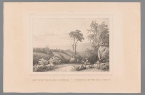 Gezicht op een glooiend landschap met landweg in Indonesië
