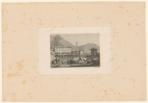 Gezicht op een haven bij het Comomeer te Italië