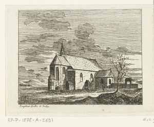 Gezicht op een kapel bij Zellingen aan de Main