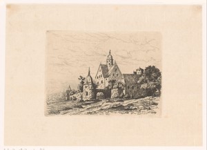 Gezicht op een kasteel