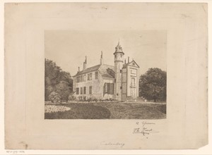 Gezicht op een kasteel