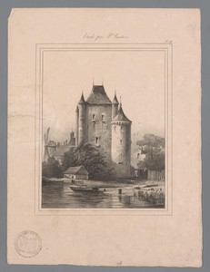 Gezicht op een kasteel
