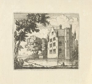 Gezicht op een kasteel