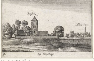 Gezicht op een landschap in de omgeving van Straatsburg