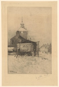 Gezicht op een straat in Lydd, Kent