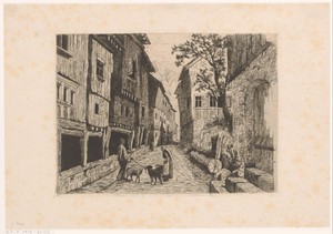 Gezicht op een straat in Werdenberg