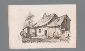 Gezicht op een straat met huizen