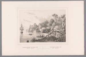 Gezicht op een strand in Borneo