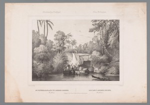 Gezicht op een waterval in Goeroe-Goeroe te Ambon