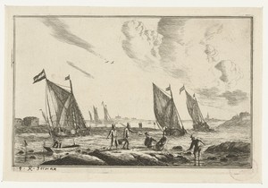 Gezicht op een waterweg landinwaarts
