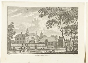 Gezicht op Eminga (Drinkuitsma) State te Goutum