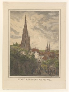 Gezicht op Esslingen bij Neckar