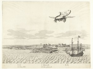 Gezicht op fort Nassau, ca. 1636-1644