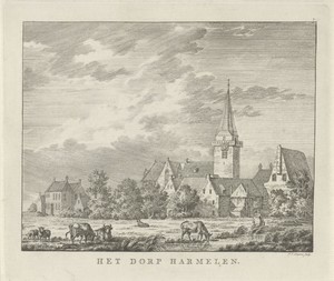 Gezicht op het dorp Harmelen