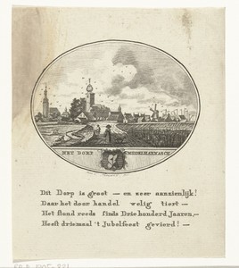 Gezicht op het dorp Middelharnis