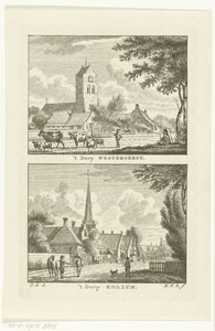 Gezicht op het dorp Westergeest en dorpsgezicht te Kollum