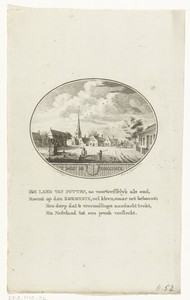 Gezicht op het dorpsplein van Goudswaard
