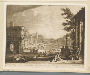 Gezicht op het Forum Romanum te Rome