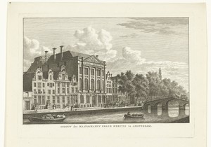 Gezicht op het gebouw Felix Meritis te Amsterdam