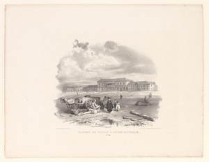 Gezicht op het Grand Hôtel des Bains te Scheveningen