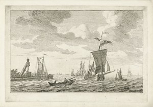 Gezicht op het havenhoofd van Vlaardingen
