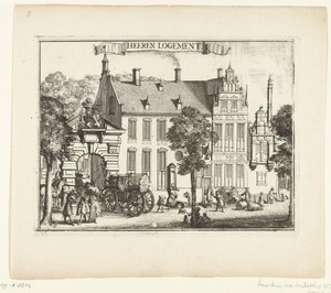 Gezicht op het Herenlogement te Haarlem