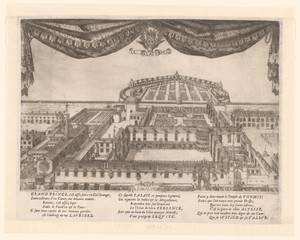 Gezicht op het hertogelijk paleis te Nancy