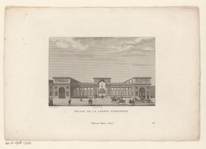 Gezicht op het Hôtel de Salm te Parijs