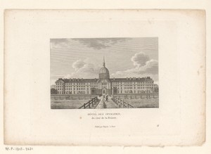 Gezicht op het Hôtel des Invalides te Parijs