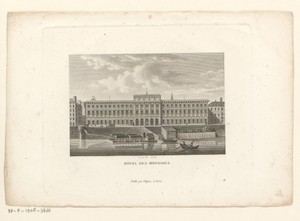 Gezicht op het Hôtel des Monnaies te Parijs