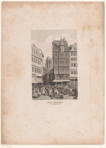 Gezicht op het huis genaamd Großer Engel te Frankfurt am Main