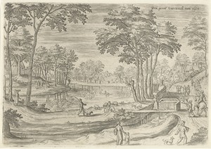Gezicht op het kanaal van Elsene