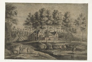Gezicht op het kapucijnenklooster te Tervuren