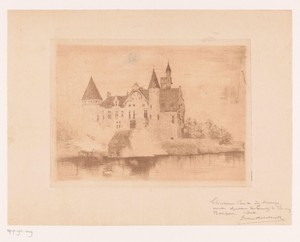 Gezicht op het kasteel Marnix de Sainte-Aldegonde in Bornem