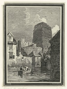 Gezicht op het kasteel te Oxford