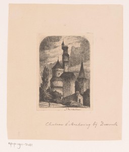 Gezicht op het kasteel van Antoing bij Doornik