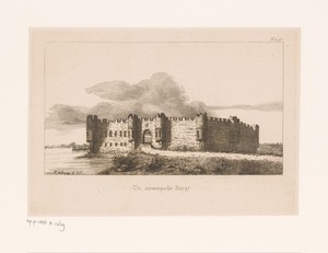 Gezicht op het kasteel van Antwerpen