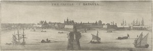 Gezicht op het kasteel van Batavia
