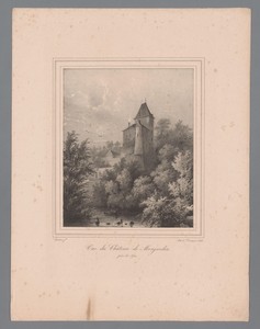 Gezicht op het kasteel van Montjardin