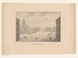 Gezicht op het Koningsplein te Brussel