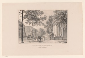 Gezicht op het Korte Voorhout te Den Haag